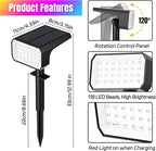 Solar Spot Lights Outdoor Color Changing, 7 Modes Auto On/Off Solar Landscape - Image 8