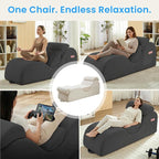 ijuicy 25" Wide Corduroy Yoga Chair, Yoga Lounge Chair - Image 6