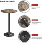 Furmax Bistro Pub Table Round Bar Height Cocktail Table - Image 4