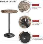 Furmax Bistro Pub Table Round Bar Height Cocktail Table - Image 4
