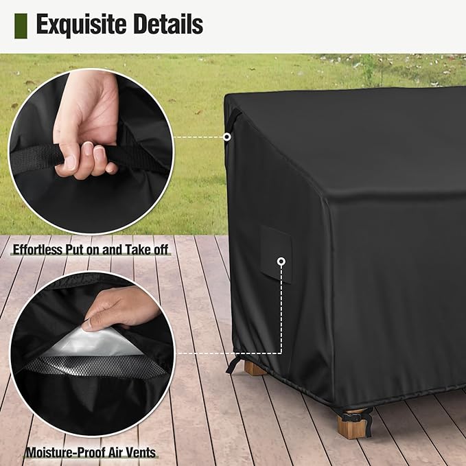 MR. COVER 3-Seater Outdoor Couch Cover Waterproof, 80 Inch Patio Furniture Cover - Image 5