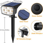 Sucolite 8-Pack Solar Spot Lights Outdoor Waterproof IP65, 3 Lighting Modes - Image 7