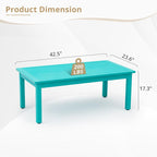 LUE BONA Outdoor Coffee Table, HDPS Patio Coffee Tables - Image 3