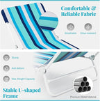 GYMAX Tanning Chair, 330lbs Capacity & Shoulder Strap, Portable Layout - Image 5