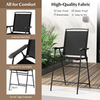 COSTWAY 3 PCS Patio Table and Chairs Set, Bistro Furniture - Image 5