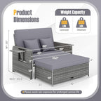 RELAX4LIFE Wicker Patio Outdoor Daybed - Image 3