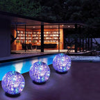 Solar Garden Lights Outdoor Waterproof, 6 Pack Cracked Glass Ball Light - Image 6