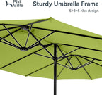 PHI VILLA 15ft Large Patio Umbrellas - Image 8