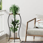 Plant Stand Indoor, 2 Tier Round Tall Plant Stand, Flower Pot Stand, Plant - Image 5