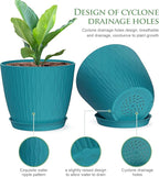 6 inch Plant Pots, 5 Pack Flower Pots - Image 3