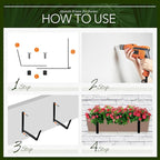 Layhit 10 Pcs Adjustable Planter Box Brackets Universal Heavy Duty Flower Box - Image 3