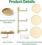 Rotating Window Shelves for Multiple Plants Indoor, 3-tier Metal Corner gold - Image 5
