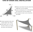 KANAGAWA Sun Shade Sail 10'x10'x14' Dark Gray Triangle UV Block Canopy Awning - Image 6