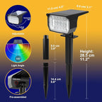 nipify 2 Pack Solar Spot Lights Outdoor Color Changing, 7 Modes Halloween RGB - Image 6