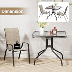 TLSUNNY Patio Dining Set 5 Pieces, All Weather Outdoor Furniture W/30"X 30" - Image 2