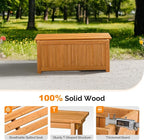 VINGLI Outdoor Wood Bench with Planter Boxes, 2-in-1 All-Weather Porch Bench - Image 4