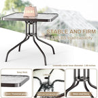 TLSUNNY Patio Dining Set 5 Pieces, All Weather Outdoor Furniture W/30"X 30" - Image 3