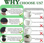 Self-Watering Plant Pots for Indoor Plants: 8/10/12 Inch Large Plastic Planter - Image 5