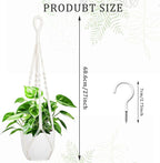 Augshy 27inch Macrame Plant Hanger, 2 Packs Plant Hangers - Image 2
