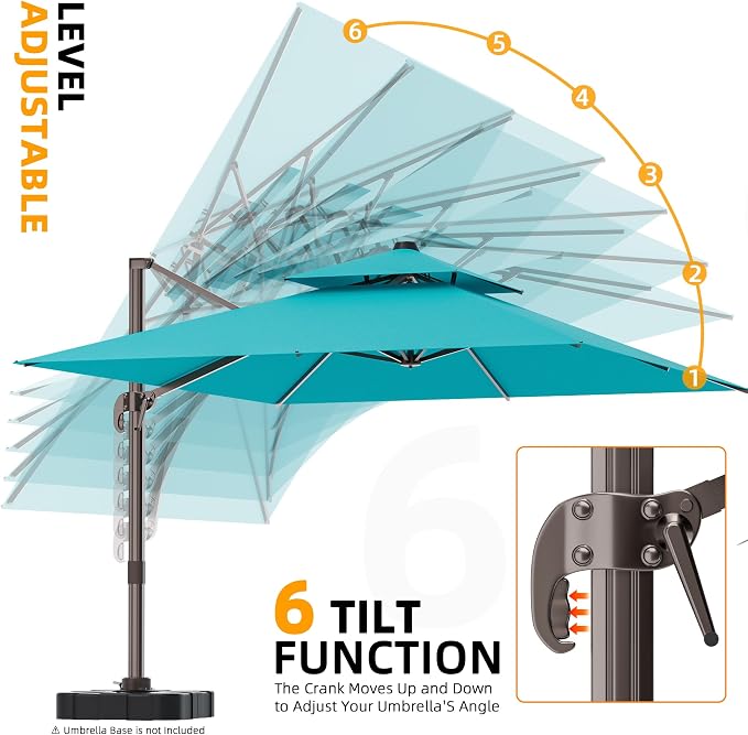 9' X 12' Cantilever Outdoor Patio Umbrellas - Image 7