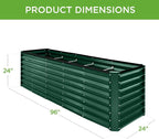 Best Choice Products 8x2x2ft Raised Outdoor Metal Garden Bed, Deep Root Box - Image 3