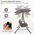 Tangkula 3 Person Porch Swing, Outdoor Swing - Image 6
