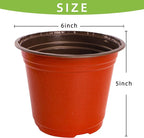 Plant Nursery Pot/Pots 200 Pcs 6" Plastic Plants Pots Flower Pots Seed Starting - Image 2