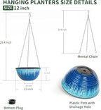 12 inch Large Hanging Planters for Indoor Outdoor Plants, Hanging Baskets for - Image 2