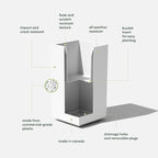 Veradek Block Series Pedestal Planter - Image 2