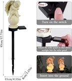 Solar Garden Angel Lights, Waterproof Outdoor Garden Angels Statue Decorations - Image 4