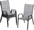 TLSUNNY Patio Chairs, Stackable Textilene Outdoor Dining Furniture by TLSUNNY