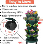 GameXcel Vertical Planter, 5 Tier Stackable Strawberry Planter - Image 6