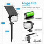 VOLISUN Solar Spotlight Outdoor, IP67 Waterproof Solar Landscape Spot - Image 4