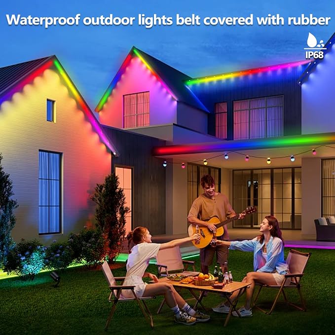 65.6FT Outdoor LED Strip Light Waterproof, IP68 Outside RGB+IC Light Strip - Image 5