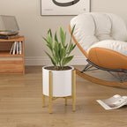 Adjustable Metal Plant Stand Indoor, Mid Century Modern Outdoor Planter Holder - Image 8
