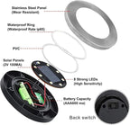 4.6 Inch Diameter Solar Ground Lights, Waterproof Solar Garden Lights, Outdoor - Image 4