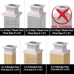 Dynaming 2 Pack Solar Post Cap Lights Outdoor - Image 3