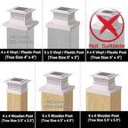 Dynaming 4 Pack Solar Post Cap Lights Outdoor - Image 3