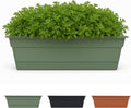 Bloem Dura Cotta 18" Basil Resin Rectangle Window Box Planter by Bloem