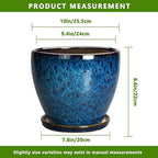 10 Inch Ceramic Planter Pot Round Plant Pot - Image 3