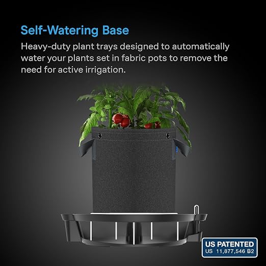 AC Infinity Self-Watering Fabric Pot Base, Elevated Plant Saucers - Image 2
