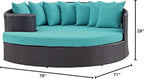 Modway Convene Wicker Rattan Outdoor Patio Poolside Sectional Sofa Daybed - Image 2