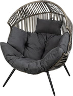 JAMFLY Egg Chair Wicker Outdoor Chairs, Oversized Patio Chair Oversized Lounger - Image 6