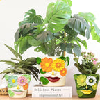 GUGUGO 8 Inch Large Flower Face Planters, Abstract Unique Head Plant Pot - Image 4