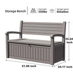 DRATO 75 Gallon Storage Bench Deck Box Outdoor Indoor, Lockable Durable - Image 2