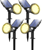Solar Spot Lights for Outside, 21 LED Outdoor Solar Lights for Yard, 4 Pack - Image 8