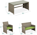 Best Choice Products 4-Piece Outdoor Wicker Patio Conversation Furniture Set - Image 7