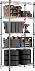 1250 lbs Steel Heavy Duty 5-Tier Utility Shelving Unit Steel Organizer Wire Rack by MEIGAOPLASTICANDMETALHKCOLIMITED