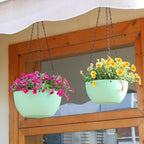 T4U 12 Inch Hanging Planters for Indoor Outdoor Plants, 2 Pack Plastic Hanging - Image 7