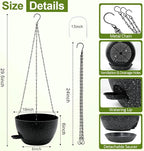 WOUSIWER Self Watering Hanging Planters, 2 Pack 10'' Plastic Pots - Image 4